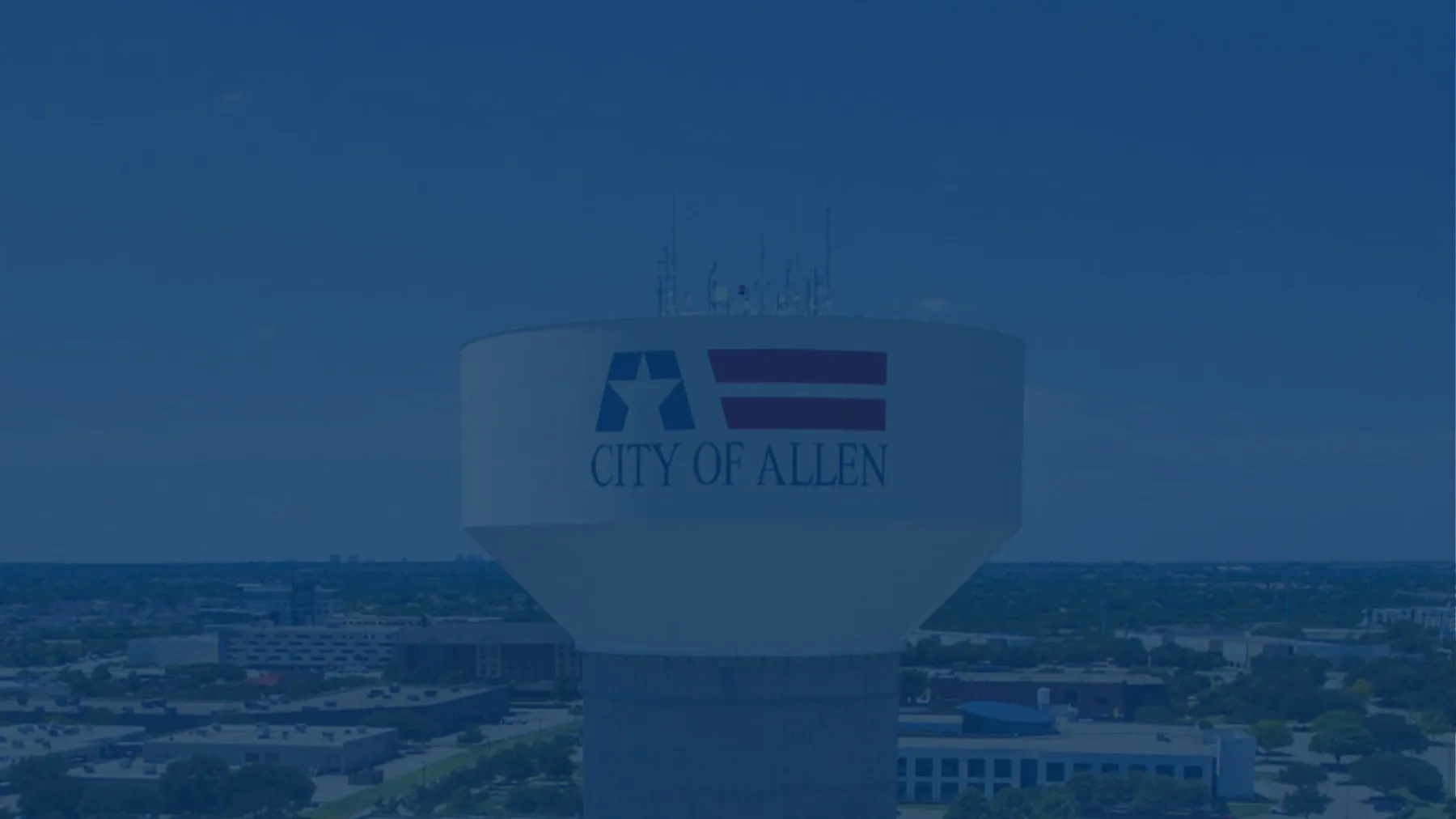Aerial view of suburban Collin County, Texas